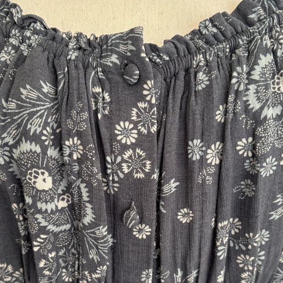 Madewell Blue Floral Midi Dress - Picture 3 of 6